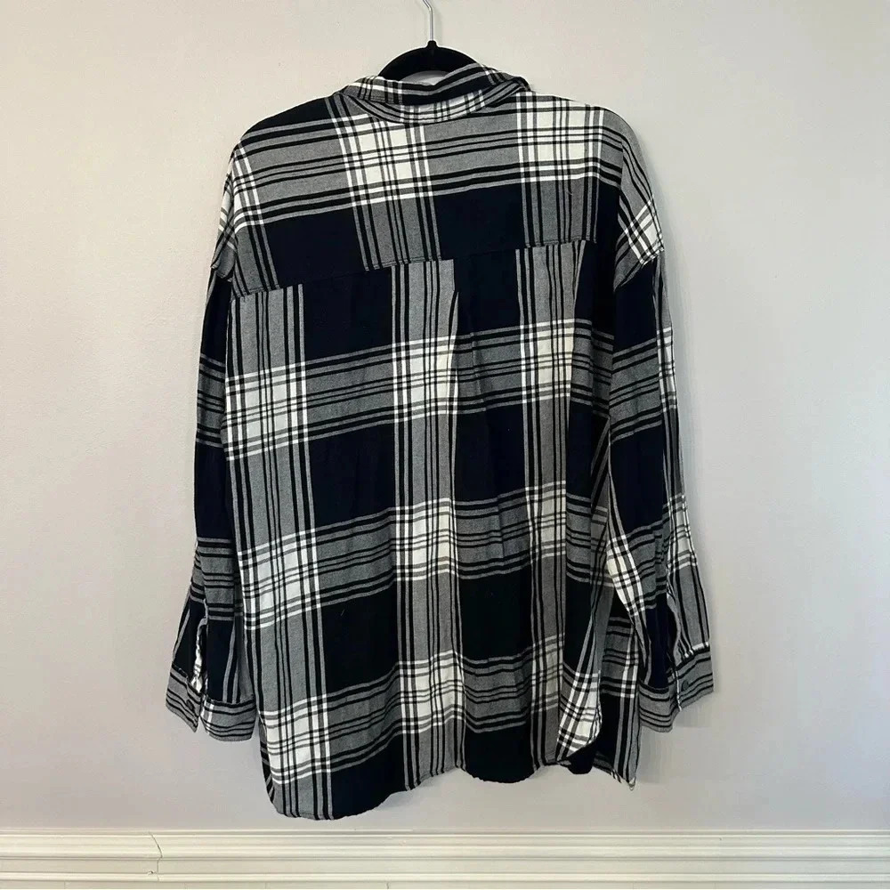 Old Navy Women's Long Sleeve Button Up Plaid The Boyfriend Shirt Size XXL GUC - Picture 8 of 8